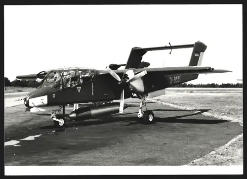 Fotografie Flugzeug North American Rockwell OV-10 Bronco Kennung D-9551, Erprobung für die Luftwaffe, Lübeck-Blankenese