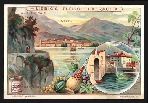 Sammelbild Liebig, Strada Ponale, Riva, Torbole