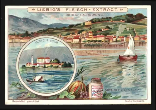 Sammelbild Liebig, Orta mit Sacro Monte
