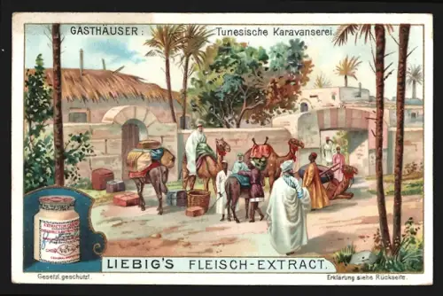 Sammelbild Liebig, Gasthäuser, Tunesische Karavanserei