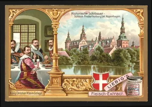 Sammelbild Liebig, Historische Schlösser, Schloss Frederiksborg in Kopenhagen