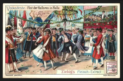 Sammelbild Liebig, Volksfeste, Fest der Halloren in Halle