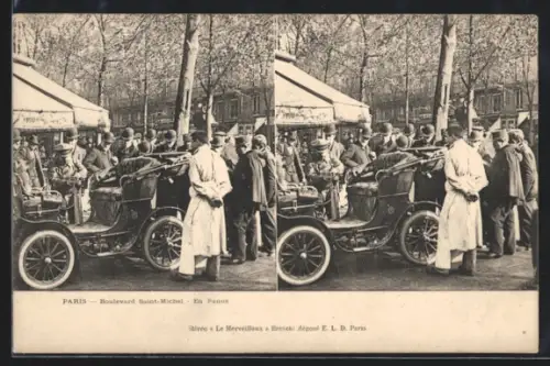 AK Paris, Boulevard Saint Michel, En Panne