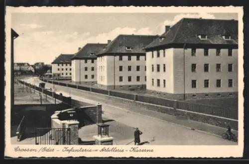 AK Crossen /Oder, Infanterie- u. Artillerie-Kaserne