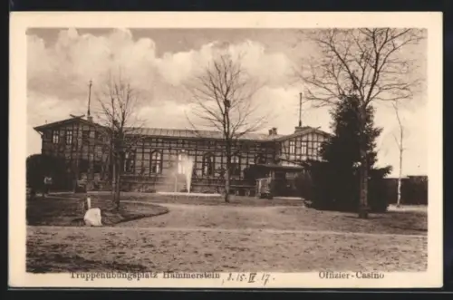 AK Hämmerstein, Truppenübungsplatz, Offizier-Casino in der Aussenansicht