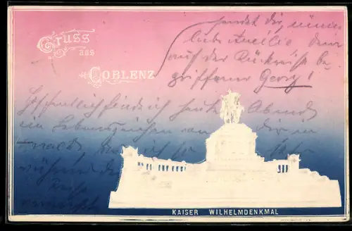 AK Koblenz, Kaiser Wilhelm-Denkmal
