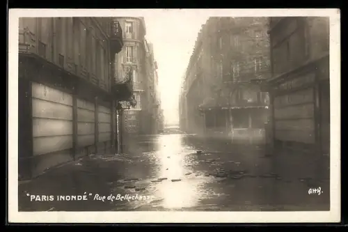 AK Paris, Hochwasser, Rue de Bellechasse
