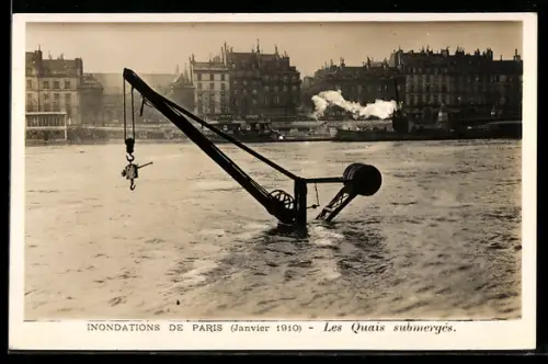 AK Paris, Les Quais submergés lors des inondations de janvier 1910