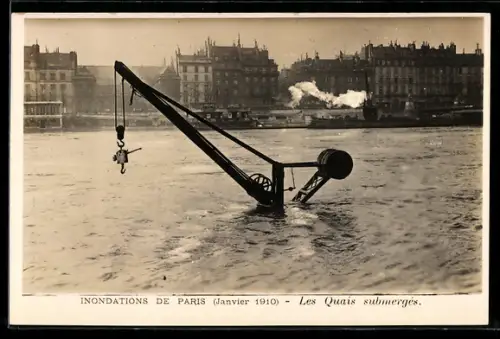 AK Paris, Les Quais submergés lors des inondations de janvier 1910