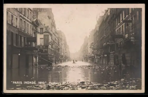 AK Paris, Inondation 1910, Faubourg St. Antoine