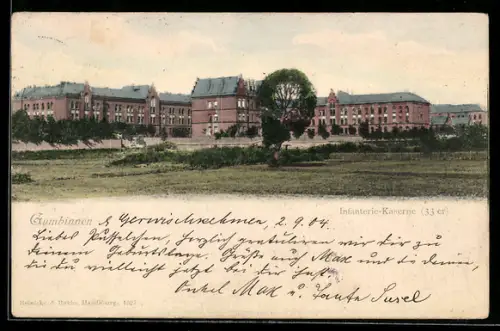 AK Gumbinnen, Kaserne des Ostpreussischen Füsilier-Regiments Nr. 33