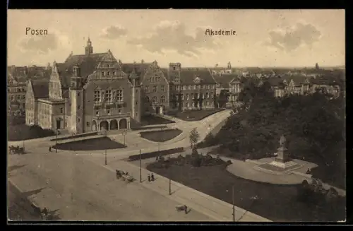 AK Posen, Blick auf die Akademie aus der Vogelschau