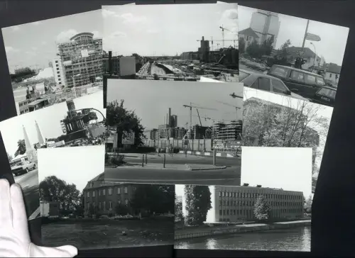 40 Fotografien Ansicht Berlin (West), Baustelle Potsdamer Platz, Siegessäule während 750 Jahr Feier, Bolle Fruchthof
