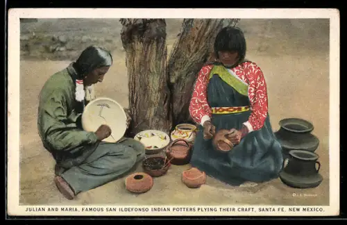 AK Albuquerque / New Mexico, Julian and Maria, Famous San Ildefonso Indian Potters, Indianer