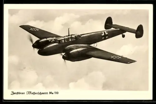 AK Messerschmitt Me 110 in der Luft