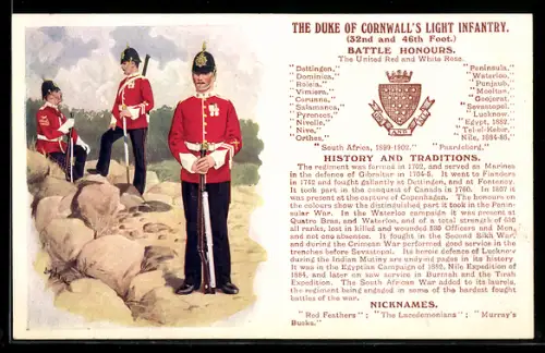 AK J. McNeill: The Duke of Cornwall`s Light Infantry, Regiment, Uniformen