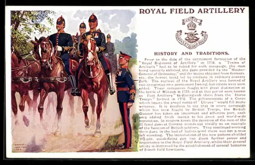 Künstler-AK Royal Field Artillery, History and Traditions