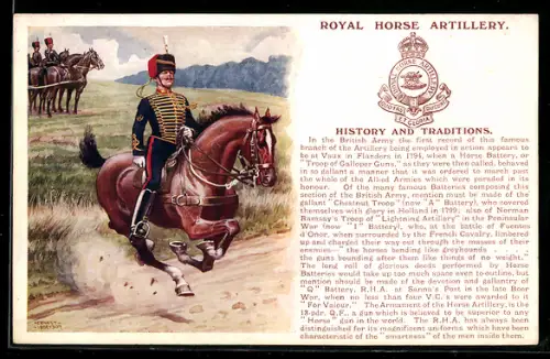 AK Royal Horse Artillery, Husaren, Uniformen