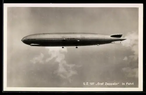 AK LZ 127 Graf Zeppelin in Fahrt