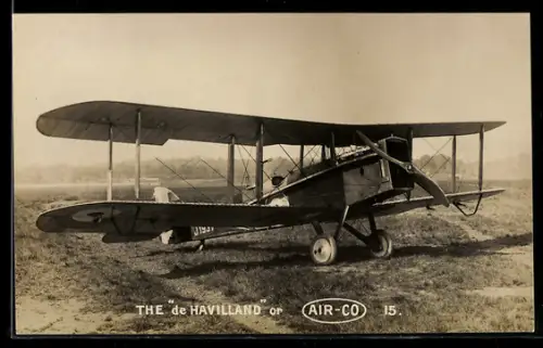 AK The de Havilland or Air-Co 15, Bomber am Boden