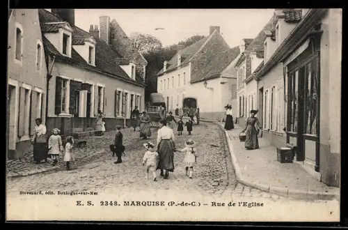 AK Marquise /P.-de-C., Rue de l`Eglise