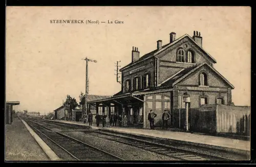AK Steenwerck, La Gare, Bahnhofsgebäude