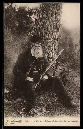 AK Korsika / Corse, Antoine Bellacoscia, Rio des Bandits, Banditenkönig