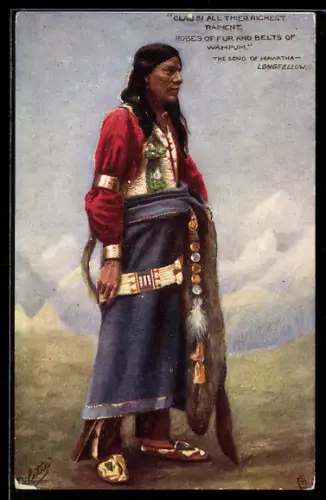 AK A Squaw of Hiawatha in Robes of Fur and Belts of Wampum