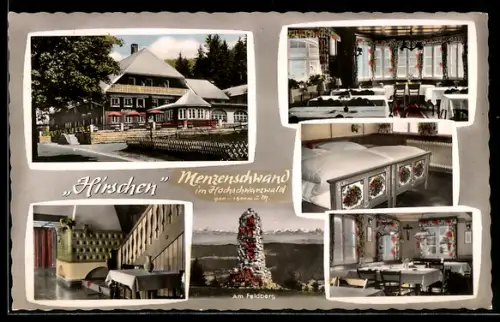 AK Menzenschwand im Hochschwarzwald, Gasthaus zum Hirschen, Innenansichten