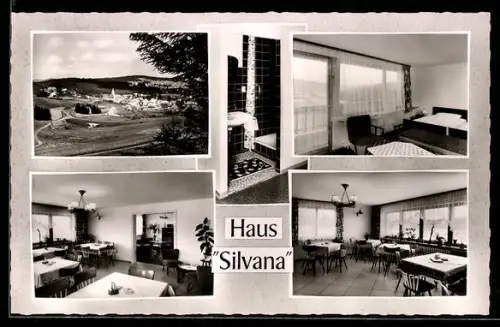 AK Altglashütten /Schwarzwald, Hotel Haus Silvana, Innenansichten