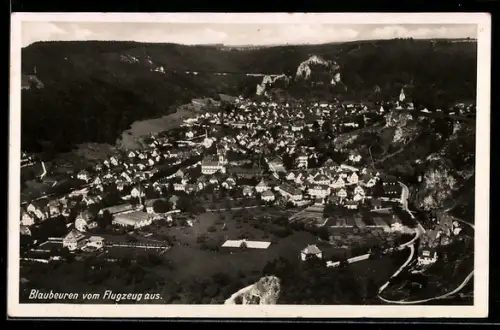 AK Blaubeuren, Teilansicht, Fliegeraufnahme