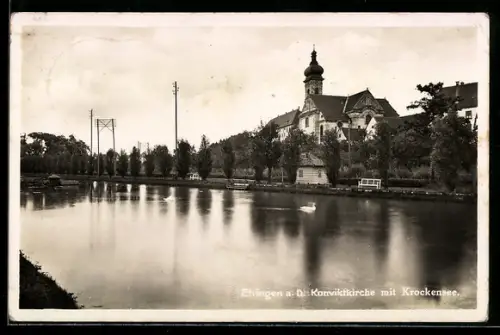 AK Ehingen a. D., Konviktkirche, Krockensee