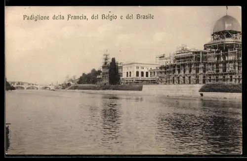 AK Torino, Esposizione 1911, Parco del Valentino ed i lavori per l`Esposizione