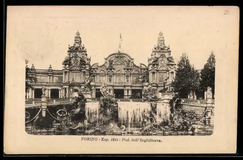 AK Torino, Esposizione Internazionale 1911, Padiglione dell`Inghilterra