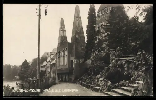 AK Torino, Esposizione 1911, Padiglione dell`Ungheria