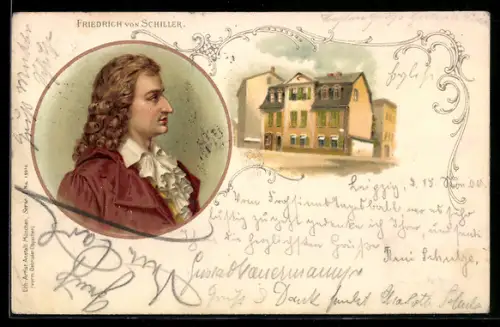 Lithographie Friedrich von Schiller