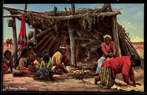 AK Navajo Family, Indianische Familie