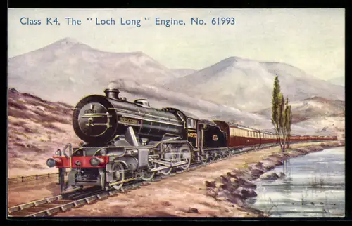 Künstler-AK West Highland Line, The Loch Long Engine No. 61993, englische Eisenbahn