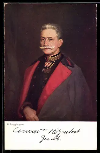 AK Rotes Kreuz Nr. 340, Heerführer Conrad von Hötzendorf in Uniform
