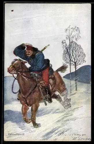 AK Rotes Kreuz Nr. 366, Patrouillenritt
