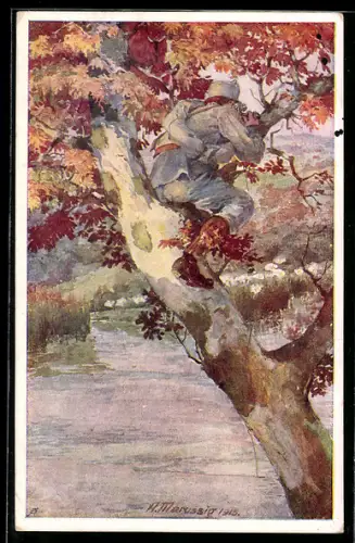 AK Rotes Kreuz, Franz Pogatsch, Kanonier der k. k. Landwehr-Feldhaubitzendiv. Nr. 13
