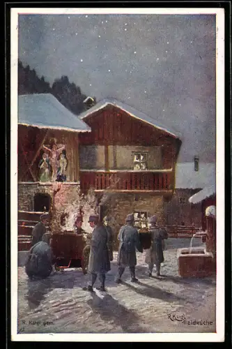 Künstler-AK R. Kargl: Rotes Kreuz Nr. 357, Feldküche