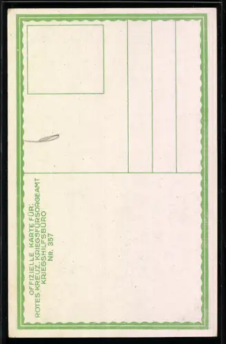 Künstler-AK R. Kargl: Rotes Kreuz Nr. 357, Feldküche