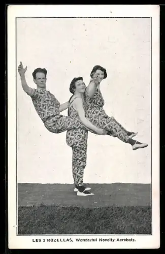 AK Les trois Rozellas, Wonderful Novelty Acrobats