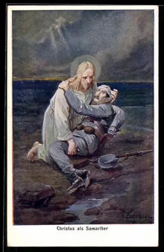 AK Rotes Kreuz Nr. 151: Christus als Samariter, Kriegsfürsorge