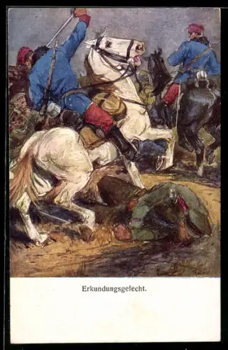 AK Rotes Kreuz Nr. 195: Soldaten beim Erkundungsgefecht