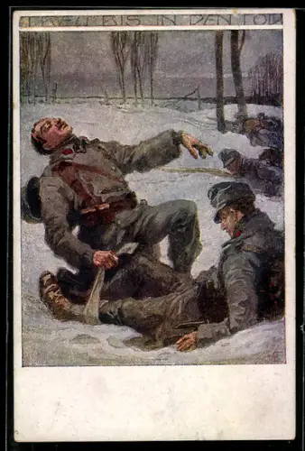 AK Rotes Kreuz Nr. 631: Zugführer Franz Meissner fällt am 26. Jänner 1915 auf der Cote 803