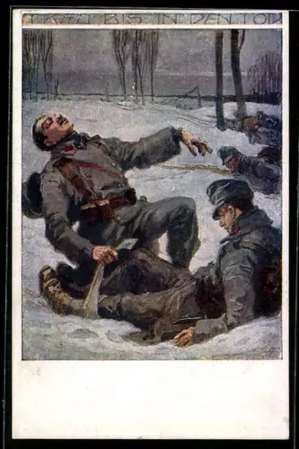 AK Rotes Kreuz Nr. 631: Zugführer Franz Meissner fällt am 26. Jänner 1915 auf der Cote 803