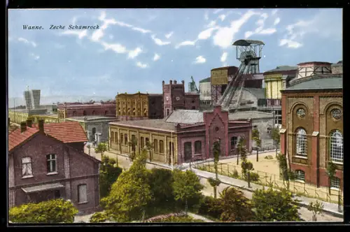AK Wanne, Zeche Schamrock, Förderturm