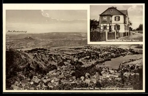 AK Unterwirbach, Sommerfrische Bertram Georgi, Blick über den Ort